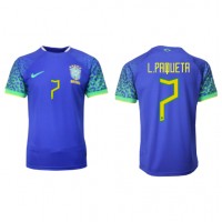 Koszulka piłkarska Brazylia Lucas Paqueta #7 Strój wyjazdowy MŚ 2022 tanio Krótki Rękaw